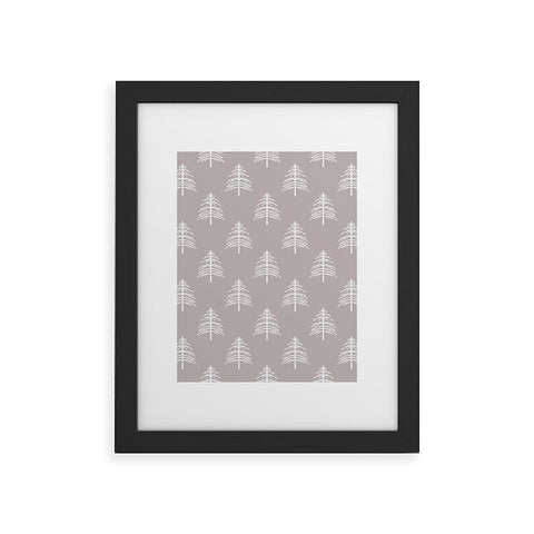 Lisa Argyropoulos Linear Trees Neutral Framed Art Print
