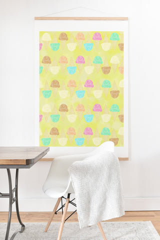 Lisa Argyropoulos Little Scoops Yellow Art Print And Hanger