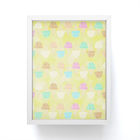 Lisa Argyropoulos Little Scoops Yellow Framed Mini Art Print