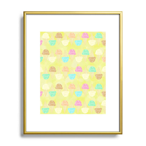Lisa Argyropoulos Little Scoops Yellow Metal Framed Art Print