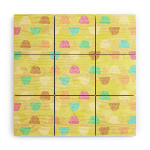Lisa Argyropoulos Little Scoops Yellow Wood Wall Mural