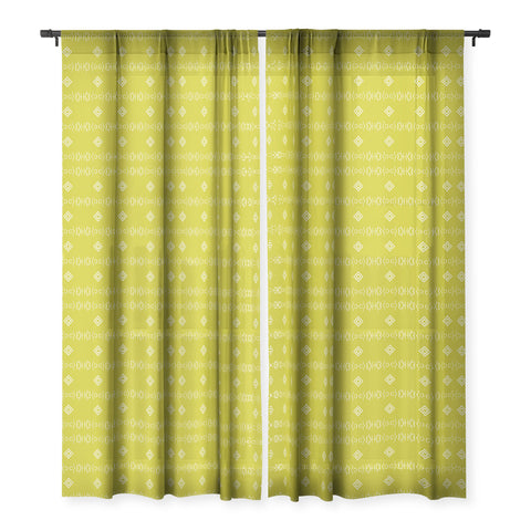 Lisa Argyropoulos Lola Chartreuse Sheer Window Curtain