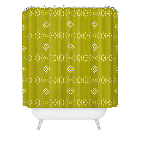 Lisa Argyropoulos Lola Chartreuse Shower Curtain
