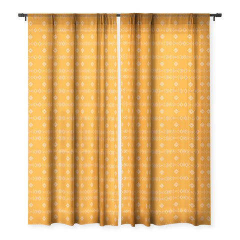 Lisa Argyropoulos Lola Orange Sheer Window Curtain