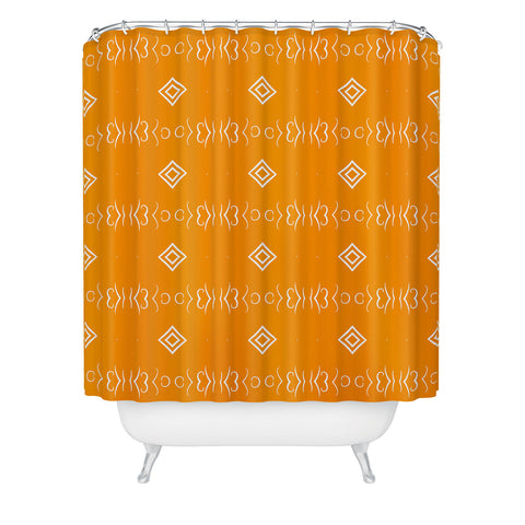 Lisa Argyropoulos Lola Orange Shower Curtain