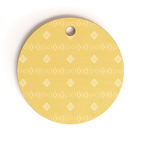 Lisa Argyropoulos Lola Yellow Cutting Board Round