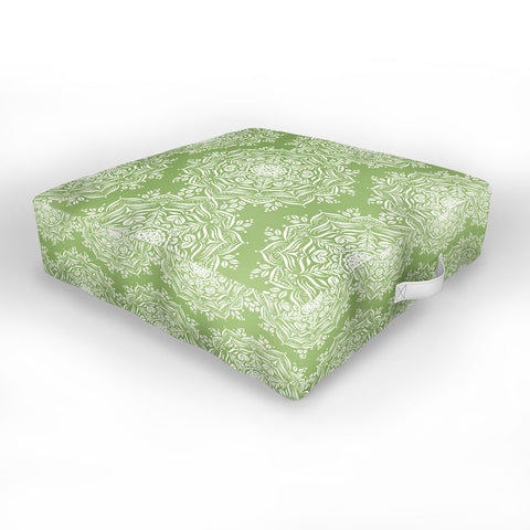 Lisa Argyropoulos Lotus and Green Outdoor Floor Cushion