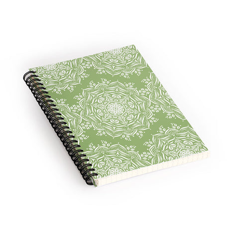 Lisa Argyropoulos Lotus and Green Spiral Notebook