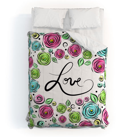 Lisa Argyropoulos Love Blooms Pastel Comforter