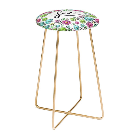 Lisa Argyropoulos Love Blooms Pastel Counter Stool