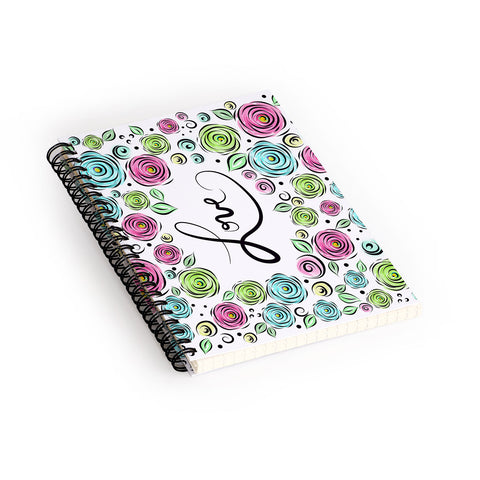 Lisa Argyropoulos Love Blooms Pastel Spiral Notebook