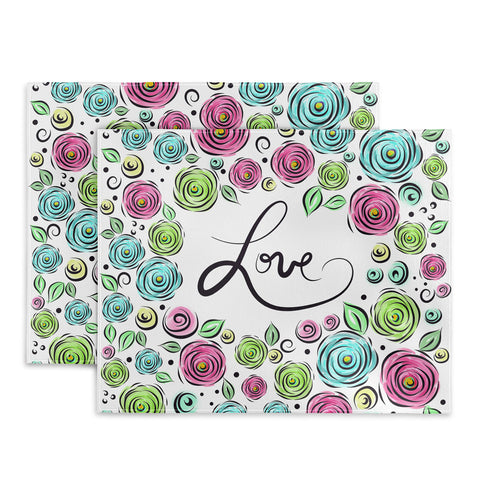 Lisa Argyropoulos Love Blooms Pastel Placemat