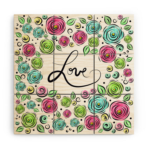 Lisa Argyropoulos Love Blooms Pastel Wood Wall Mural
