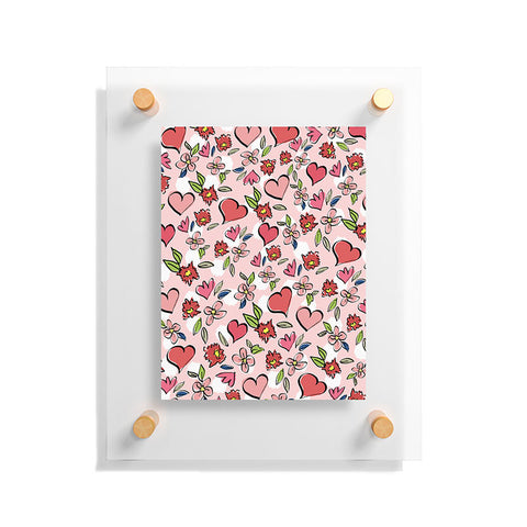 Lisa Argyropoulos Love Flowers And Dots Floating Acrylic Print