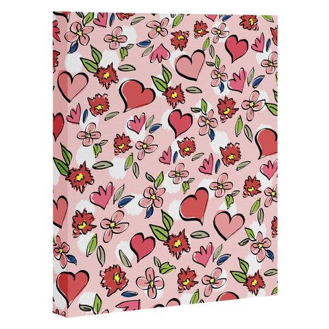 Lisa Argyropoulos Love Flowers And Dots Art Canvas