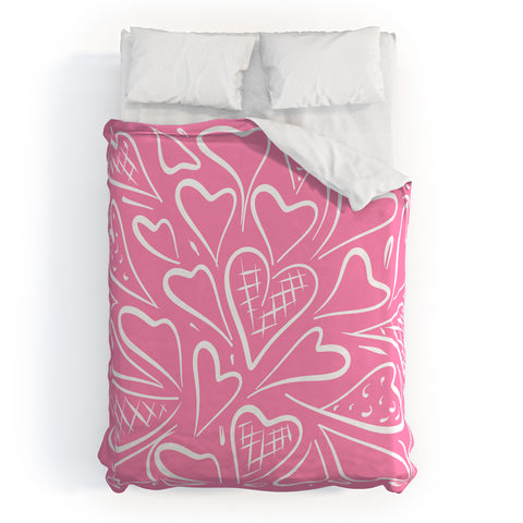 Lisa Argyropoulos Love is in the Air Rose Pink Duvet Cover