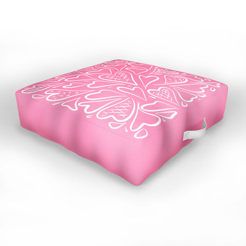 Lisa Argyropoulos Love is in the Air Rose Pink Outdoor Floor Cushion