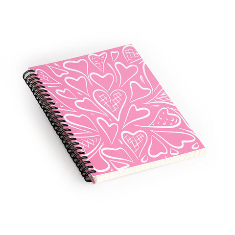 Lisa Argyropoulos Love is in the Air Rose Pink Spiral Notebook