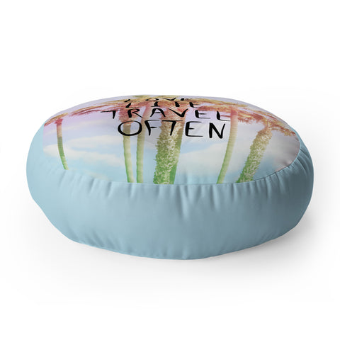 Lisa Argyropoulos Love Life Travel Often Tropical Floor Pillow Round