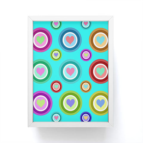 Lisa Argyropoulos Love Love Love Aquamint Framed Mini Art Print