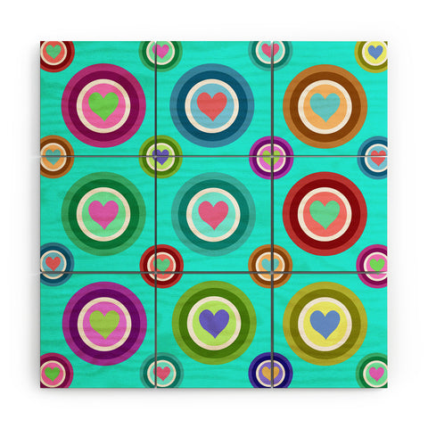 Lisa Argyropoulos Love Love Love Aquamint Wood Wall Mural