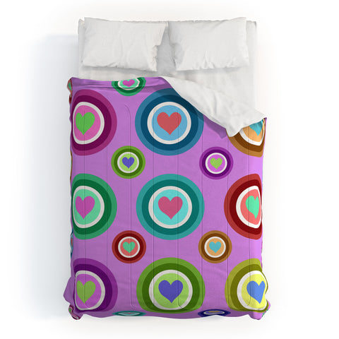 Lisa Argyropoulos Love Love Love Lovely Lavender Comforter