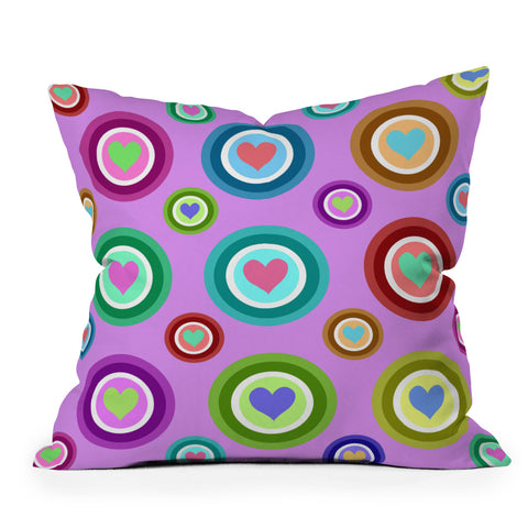 Lisa Argyropoulos Love Love Love Lovely Lavender Throw Pillow