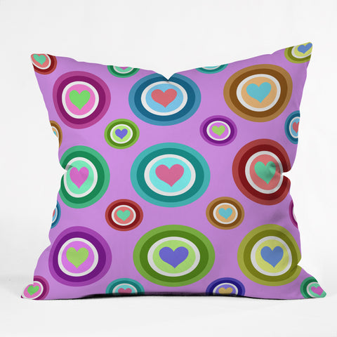 Lisa Argyropoulos Love Love Love Lovely Lavender Outdoor Throw Pillow