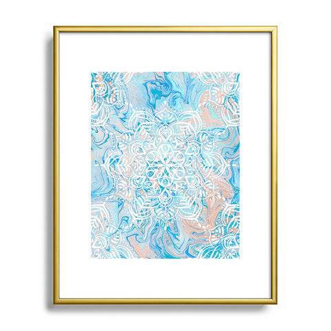 Lisa Argyropoulos Marble Mandala Twist III Metal Framed Art Print