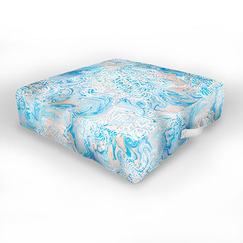 Lisa Argyropoulos Marble Mandala Twist III Outdoor Floor Cushion