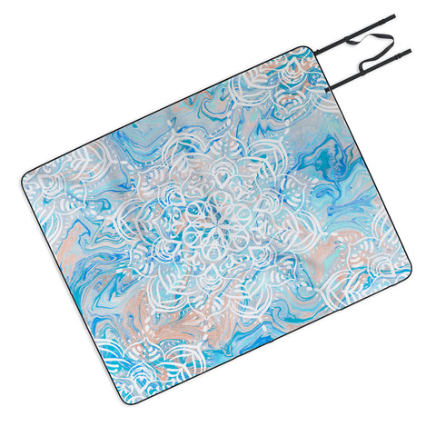 Lisa Argyropoulos Marble Mandala Twist III Picnic Blanket
