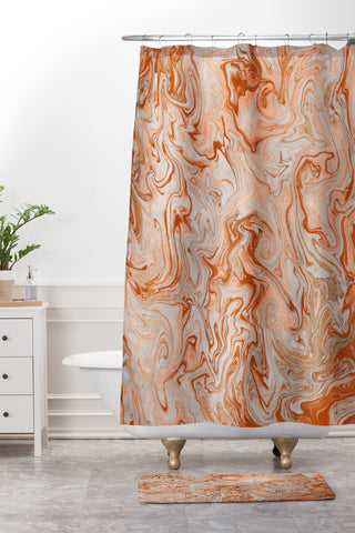Lisa Argyropoulos Marble Twist IX Shower Curtain And Mat