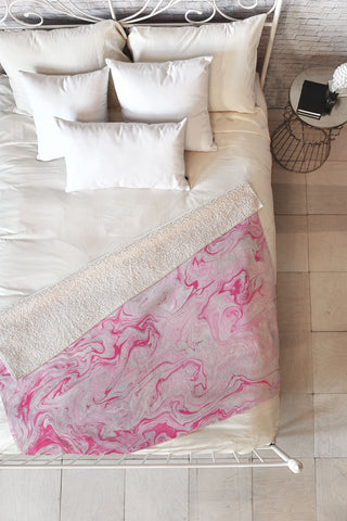 Lisa Argyropoulos Marble Twist V Fleece Throw Blanket