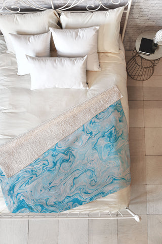Lisa Argyropoulos Marble Twist VII Fleece Throw Blanket