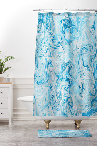 Lisa Argyropoulos Marble Twist VII Shower Curtain And Mat