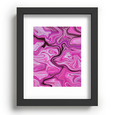 Lisa Argyropoulos Marbled Frenzy Glamour Pink Recessed Framing Rectangle