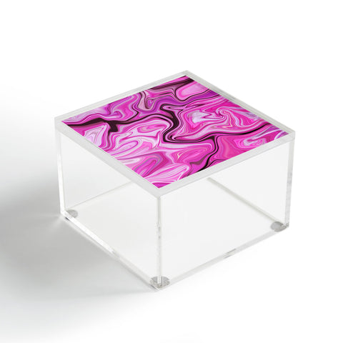 Lisa Argyropoulos Marbled Frenzy Glamour Pink Acrylic Box