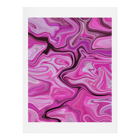 Lisa Argyropoulos Marbled Frenzy Glamour Pink Art Print