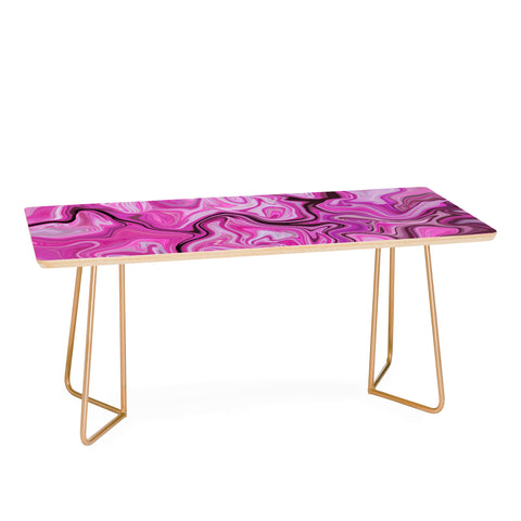 Lisa Argyropoulos Marbled Frenzy Glamour Pink Coffee Table