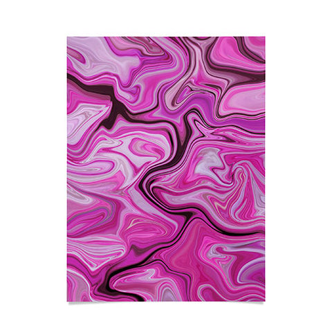 Lisa Argyropoulos Marbled Frenzy Glamour Pink Poster