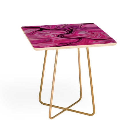 Lisa Argyropoulos Marbled Frenzy Glamour Pink Side Table
