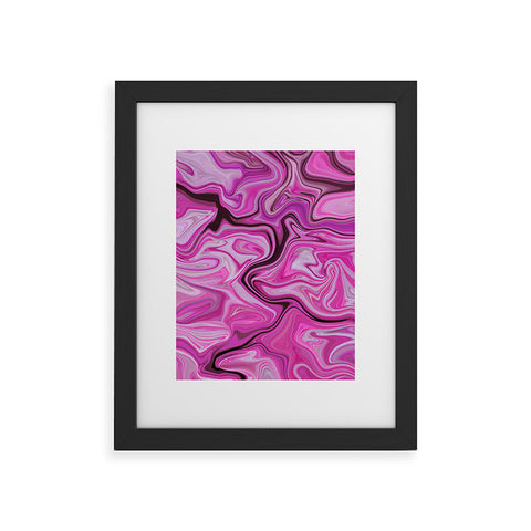 Lisa Argyropoulos Marbled Frenzy Glamour Pink Framed Art Print