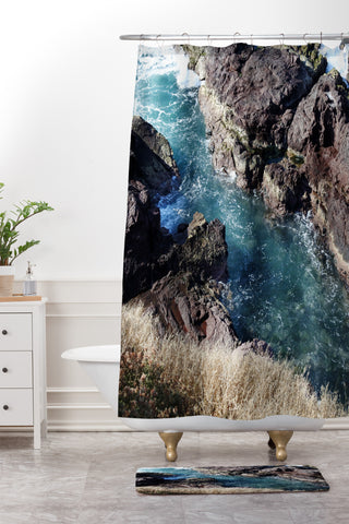 Lisa Argyropoulos Mazatlan Waters Shower Curtain And Mat