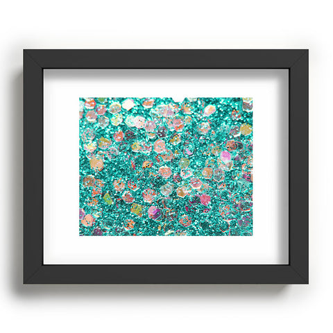 Lisa Argyropoulos Mermaid Scales Teal Recessed Framing Rectangle