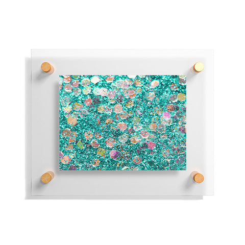 Lisa Argyropoulos Mermaid Scales Teal Floating Acrylic Print