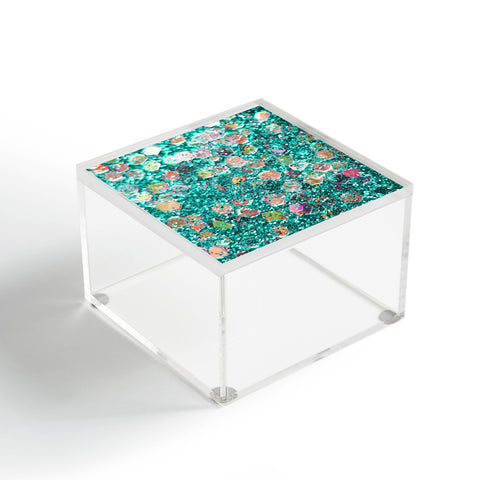 Lisa Argyropoulos Mermaid Scales Teal Acrylic Box