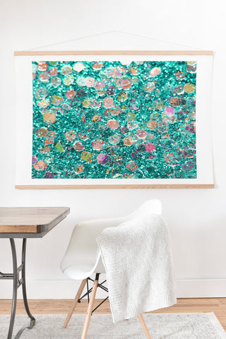 Lisa Argyropoulos Mermaid Scales Teal Art Print And Hanger