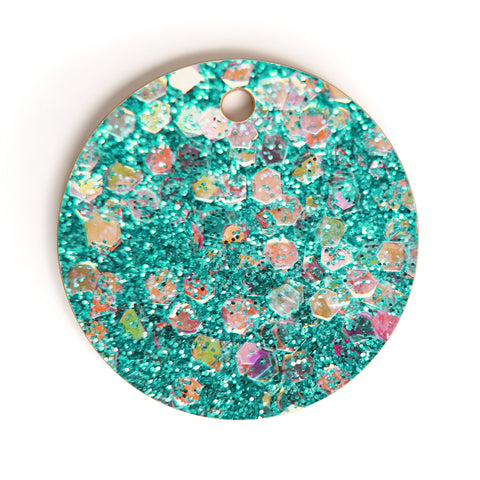 Lisa Argyropoulos Mermaid Scales Teal Cutting Board Round