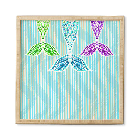 Lisa Argyropoulos Mermaids and Stripes Sea Framed Wall Art