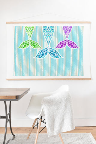 Lisa Argyropoulos Mermaids and Stripes Sea Art Print And Hanger